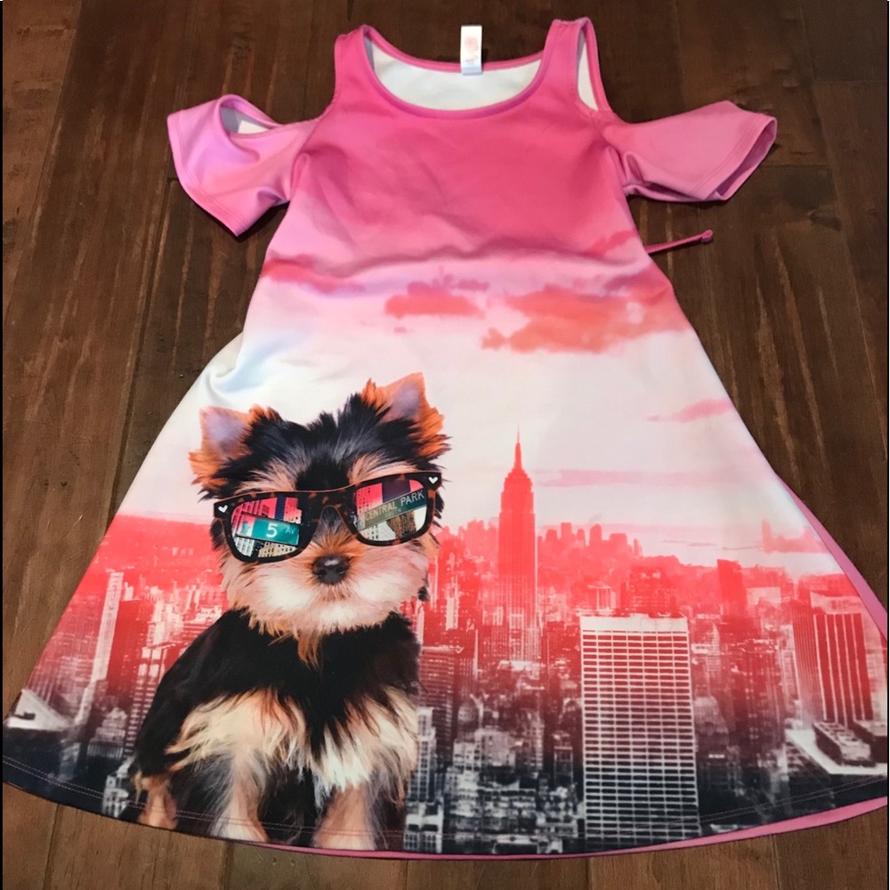 Girls cold shoulder dress